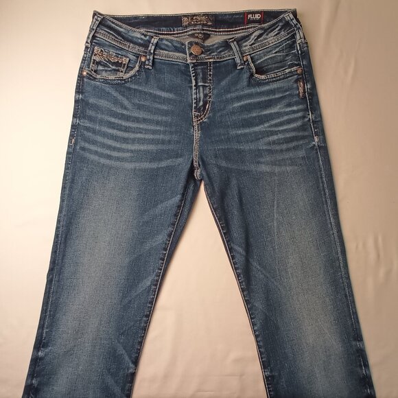 Silver Jeans Co. denim Jeans Size 31/12 Suki Mid Rise Skinny Leg Medium Wash - Picture 2 of 9